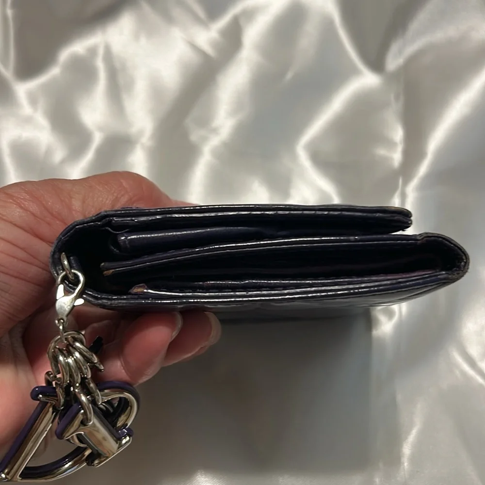 Dior Ladies Dark Purple Wallet
